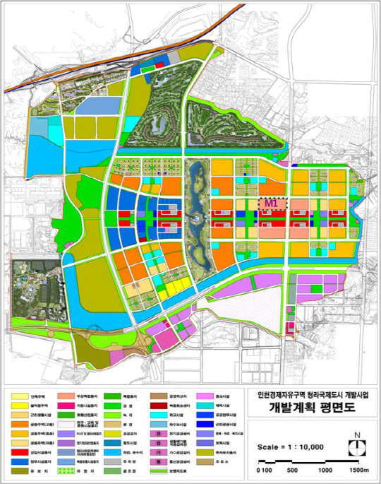 청라국제도시 토지이용계획도  자료: LH